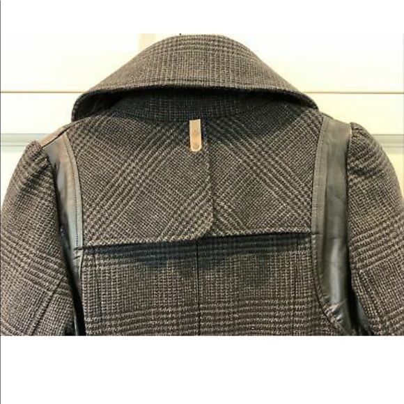 Mackage Nori Grey Plaid Wool Long Warm Coat - Picture 15 of 17